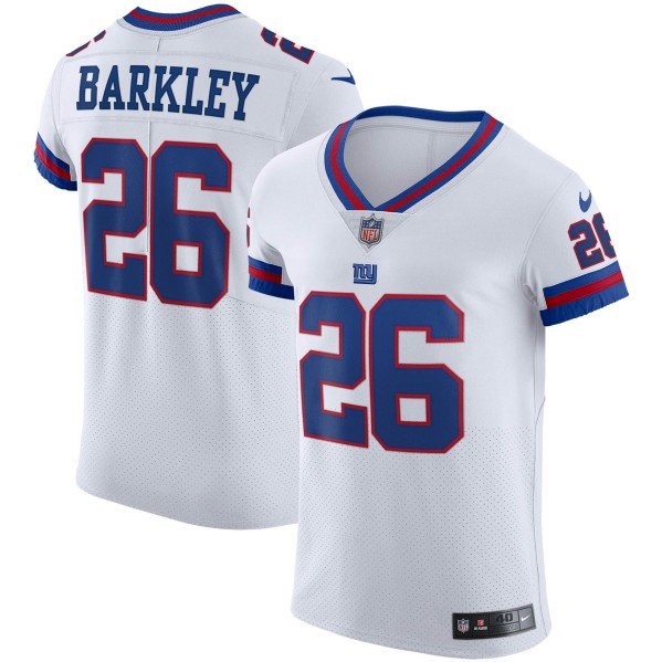 Men's New York Giants #26 Saquon Barkley White Elite Stitched Jersey